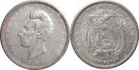 1 sucre Ecuador 1889 H, XF-AU, República del Ecuador (1872 - 1918) -