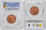 Naples & Sicily 2 tornesi 1859, PCGS MS64 RB, King Francis II (1859 - 1860) -