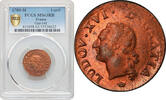 1 liard France 1789 M, PCGS MS63 RB, King Louis XVI (1774 - 1793) -
