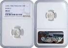 1/8 baht Thailand 1 fuang ( ) 1876-1900, NGC MS63, King Rama V (1868 - 1910) -