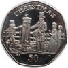 50 pence Isle of Man 2001 BB, AU, Christmas -