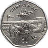 50 pence Isle of Man 1985 AA, UNC, Christmas -