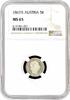 5 kreuzer Austria 1867 A, NGC MS65, Franz Joseph I (1848 - 1916) Top Pop 1/0 -