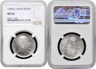 1 rupee India - British (С), NGC MS62, King Edward VII (1902 - 1910) -