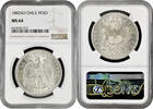 1 peso Chile So, NGC MS64, Republic of Chile (1851 - 1898) -