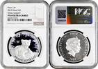 2 dollars Niue 2019, NGC PF69 UC, Polar Life - Snow leopard silver colorized -