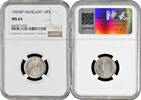 10 filler Hungary 1926 BP, NGC MS63, Regency (Pengő) (1926 - 1945) Pop 2/1 -