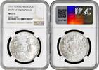 1 escudo Portugal 1910, NGC MS61, Birth of the Republic silver coin -