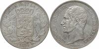 5 francs Belgium 1850, UNC-AU, King Leopold I (1832 - 1865) silver coin -