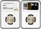EUROPE 2 reichsmark Germany 1936 D, NGC MS66, Nazi Germany (1933 - 1945) Top Pop 1/0 -