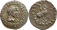 Ancient Greek drachm Bactria, Hermaios with Kalliope