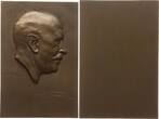 Österreich, Stadt Wien Einseitige Bronzeplakette 1927 v. Andre Roder, a.d. Mediziner und Immunologen Dr. Gustav Paul, 1859 - 1935 Sehr selten, vorzüglich - Stempelglanz, mattiert