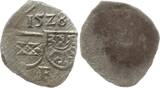 RDR, Haus Habsburg, Herzogtum Krain Einseitiger Pfennig 1528 Ferdinand I., 1521 - 1564, Österreichischer und Krainer Schild, darunter F Selten, sehr schön