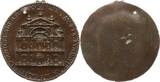 Frankreich, Königreich, Stadt Paris Einseitige Bronzegussmedaille 1627 (späterer Guss) Louis XIII., 1610-1643, Bau der Kirche Saint-Paul-Saint-Louis, Ansicht Fassade Sehr schön - vorzüglich, kl. Loch, abgebrochene Öse