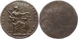 Frankreich, Königreich Einseitige versilberte Eisengussmedaille 1623 (späterer Guss) Louis XIII., 1610-1643, v. Guillaume Dupré, Justitia mit Waage und Schwert Sehr schön - vorzüglich