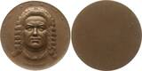 Österreich, 1. Republik Einseitige Bronzemedaille o.J. von Arnold Hartig auf Johann Sebastian Bach, 1685 - 1750 Vorzüglich - Stempelglanz, mattiert