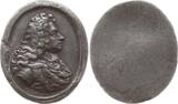 Großbritannien Kleine einseitige hochovale Bleigussmedaille o.J. (1714 - 1727) George I., 1714 - 1727, Brb. n. r. , unbestimmtes Exemplar Sehr schön, kl. SF