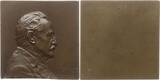 Österreich, Kaiserreich, Stadt Wien Einseitige Bronzeplakette 1908 v. Bachmann, a.d. 70. Geb. des Dirigenten Eduard Kremser, 1838 - 1914 Vorzüglich - Stempelglanz, min. RF