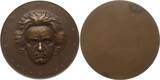 Österreich, 1. Republik Große einseitige Bronzemedaille o.J. (1927) von Arnold Hartig, a.d. 100. Todestag von Ludwig van Beethoven, 1770 - 1827 Vorzüglich - Stempelglanz, mattiert, winz. Kr.