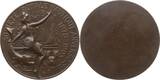 Belgien, Königreich, Antwerpen Einseitige Bronzemedaille 1903 Leopold II., 1865 - 1909, v. Carl Nys, 25 Jahre Société Royale Nautique Selten, vorzüglich, mattiert