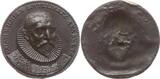 Nürnberg, Stadt Einseitige Bronzegussmedaille 1601 (späterer Guss) v. Matthäus Carl, auf Johann Wilhelm Löffelholz zu Kohlberg, 1558 - 1600 Äußerst seltener feiner scharfer Guss, vorzüglich, geschwärzt