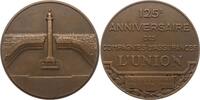 Frankreich, 4. Republik, Stadt Paris Große Bronzemedaille auf das 125-jährige Bestehen der Versicherung L'Union, Place de Vendôme -