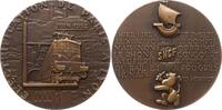 Frankreich, 4. Republik Große Bronzemedaille v. Marcel Renard, a.d. Elektrifizierung der Eisenbahnlinie Paris - Lyon, SNCF -
