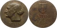Deutschland, Weimarer Republik Große Bronzemedaille Ehrenpreis des Reichspräsidenten zum Verfassungstag im Stein-Gedenkjahr -