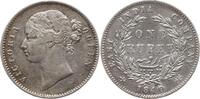 Indien, East India Company 1 Rupie Victoria, 1837 - 1901, W.W. am Halsabschnitt -