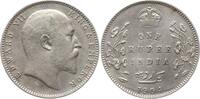 Indien 1 Rupie Edward VII., 1901 - 1910 -