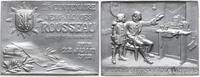 Schweiz - Genf Aluminiumplakette v. A. Jacot-Guillarmod, a.d. 200. Geburtstag von Jean-Jacques Rousseau -
