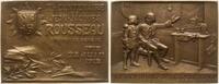 Schweiz - Genf Bronzeplakette v. A. Jacot-Guillarmod, a.d. 200. Geburtstag von Jean-Jacques Rousseau -