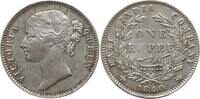 Indien, East India Company 1 Rupie Victoria, 1837 - 1901, W.W. am Halsabschnitt -