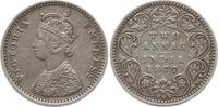 Indien 2 Annas Victoria, 1837 - 1901, Bombay, Dot above lower flower, Type A bust -
