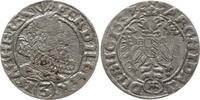 RDR, Haus Habsburg, Schlesien 3 Kreuzer Ferdinand II., 1619 - 1637, Breslau, Mmz. gekreuzte Zainhaken -