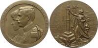 Belgien, Königreich Bronzemedaille Albert, 1909 - 1934, v. Fisch und Heusers, Albert und Elisabeth, Säule teilt L G -