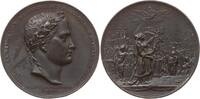Frankreich, Königreich Bronzemedaille, geschwärzt v. Montagny, a.d. Überführung der Gebeine Napoleons in den Invalidendom -