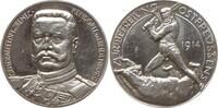 Kaiserreich Deutschland Silbermedaille v. Hummel bei Lauer, a.d. Befreiung Ostpreussens, Brb. von Hindenburg in Uniform -