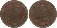 Frankreich, Kaiserreich 2 Centimes Napoleon III., 1852 - 1870, Straßburg, Mzz. Hund -