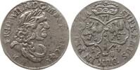Brandenburg-Preußen, Kurfürstentum 6 Gröscher Friedrich Wilhelm, 1640 - 1688, Königsberg, unten . H . S . -