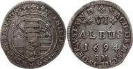 Hanau - Gesamthaus, Grafschaft 6 Albus Philipp Reinhard, 1685 - 1712, Kreuzrosetten neben VI und oben -