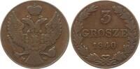 Kongresspolen 3 Grosze Nikolaus I., 1825 - 1855, Warschau -