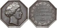 Frankreich, Kaiserreich, Dept. Loire Oktogonale Silbermedaille v. Dubois, Société d'Agriculture de Roanne, Kopf der Cérès n.r. -