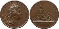 Frankreich, Königreich Bronzemedaille Louis XIV., 1643 -1715, v. Mauger u. Jean Dollin, a.d. Schlacht bei Friedlingen -