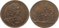 Frankreich, Königreich Bronzejeton Louis XV., v. Roettiers, a. Hyac. Théodore Baron, Dekan der medizin. Fakultät -