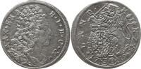 Bayern, Kurfürstentum 30 Kreuzer (Halbgulden) Maximilian II. Emanuel, 1679 - 1726, Dreiblätter als Trennz. der Vs.-Legende -