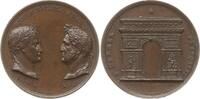 Frankreich, Königreich Bronzemedaille Louis Philippe I., v. Montagny, Inauguration de l’Arc de Triomphe -