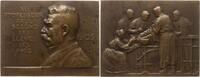 Frankreich, 3. Republik, Stadt Paris Große Bronzeplakette v. Alexandre Charpentier, a.d. Mediziner Paul Segond, 1851-1912, Operationszene -