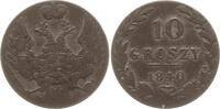 Kongresspolen 10 Groszy Nikolaus I., 1825 - 1855, Warschau -