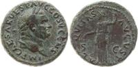 Römische Kaiserzeit, Rom 74 AD Vespasian, 69 - 79, bel. Kopf n.r. / Aequitas steht n.l. hält Waage und Zepter Sehr schön - vorzüglich, grüne Pati...